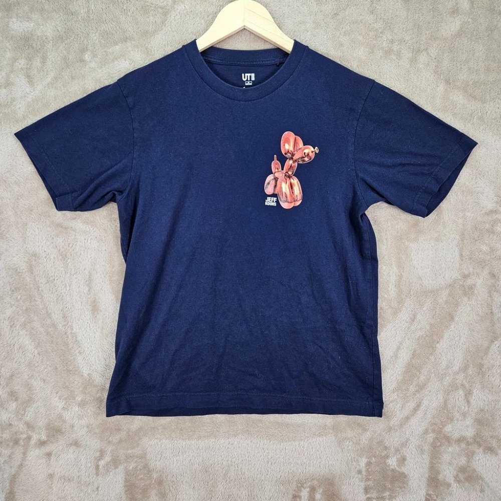 Uniqlo Jeff Koons Balloon Dog UT Graphic T-Shirt Navy Blue Men's Size M